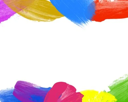 Color paint over white background Stock Photos