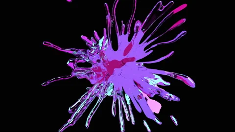 Color Paint Splashes 02 Stock Footage 149030394