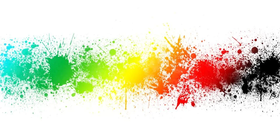 Color paint splashes. Gradient abstract watercolor background Stock Illustration