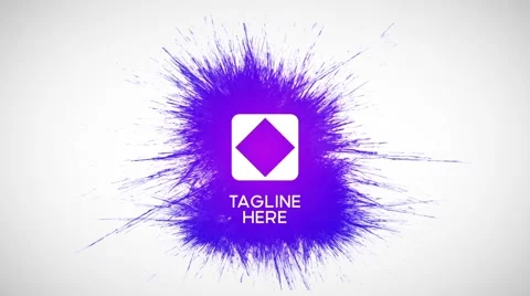 Color Paint Splatter Logo Reveal Animation - Ink Splash Business HD Intro Stock After Effects