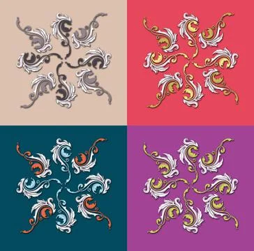 Color painting patterns for creative illustrators of world Stock Illustration