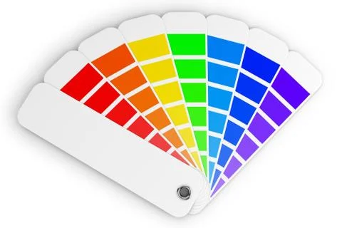 Color palette 3D render Illustrazione stock