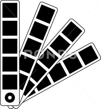 Color palette guide icon on white background. color palette sign ...