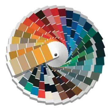 Color palette guide. Illustrazione stock