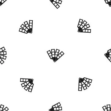 Color palette guide pattern seamless black Stock Illustration
