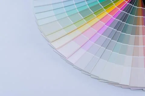 Color palette guide on white background Stock Photos