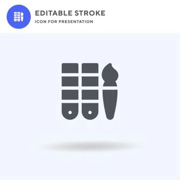 Color Palette icon vector, filled flat sign, solid pictogram isolated on whit Stock Illustration