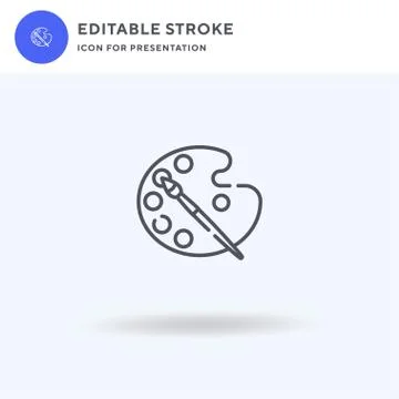 Color Palette icon vector, filled flat sign, solid pictogram isolated on white Stock Illustration