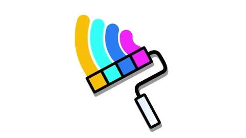 Color Palette Roller Stock Footage 335624275