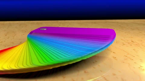 Color Palette Sampler on a Desk with Alpha Stock Footage 40313120