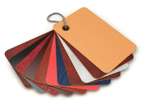 Color palette samples of leather. Stock Illustration