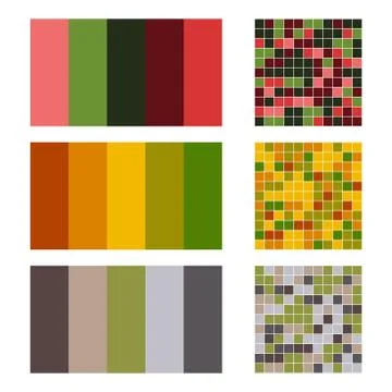 Color palette set background. Harmony color combos spectrum Stock Illustration