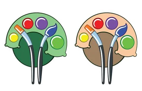 Color palette as tree shape Stock Illustration