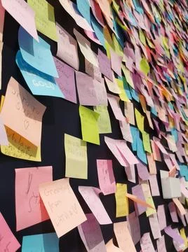Color paper notes texture Stock Photos