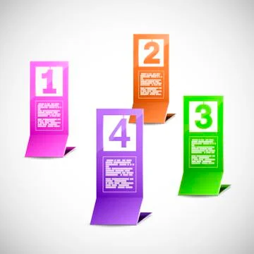 Color paper progress figures eps10 vector illustration Stock Illustration