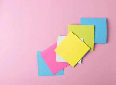 Color paper stick up notes Stock Photos