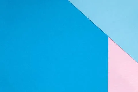 Color papers geometry flat composition background with blue tones Foto stock