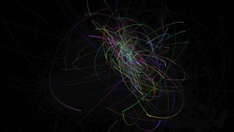 Color particles with gravity simulation Stock Footage 171684449