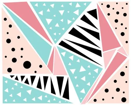Color pastel abstract pattern multi colored geometric background Stock Illustration