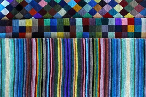 Color patchwork material Stock Photos