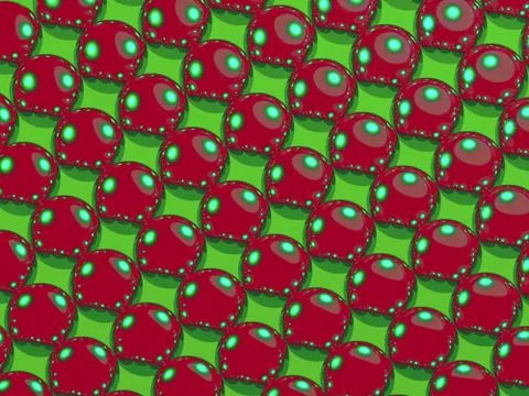 The color pattern of the balls with reflections 3D Illustrazione stock