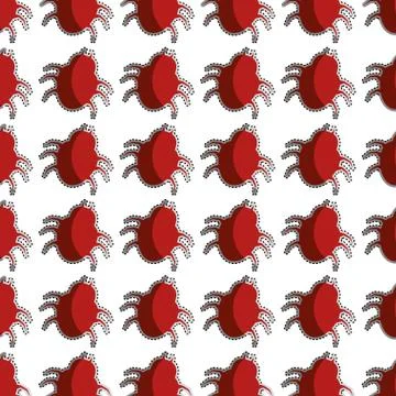 Color pattern with beetle virus イラスト素材