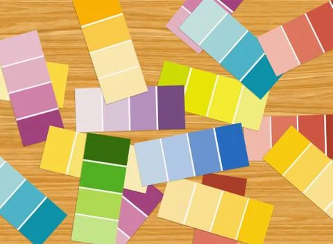 Color pattern strips 库存插图