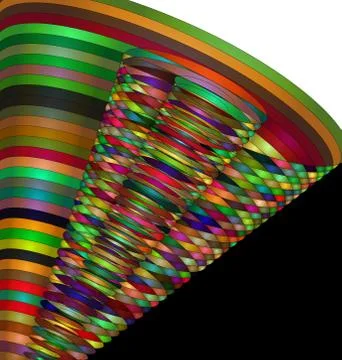 Color patterned image of tube Stock Illustration