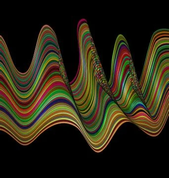 Color patterned image of waves Stock Illustration