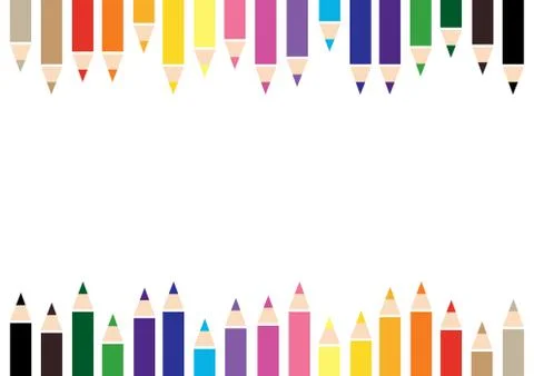 Color pencil background Stock Illustration