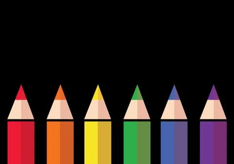 Color pencil background Stock Illustration