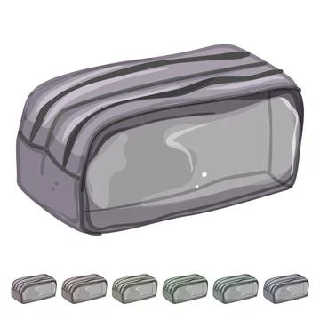 Color pencil case cartoon vector graphic Stock Illustration