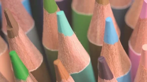Color pencil close-up Stock Footage 241550801