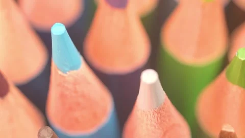 Color pencil close-up Stock Footage 241550826