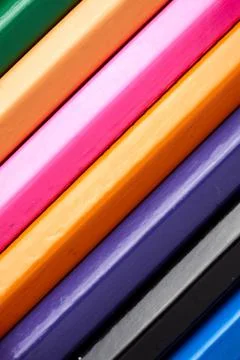 Color pencil diagonal background, top view. - image Stock Photos