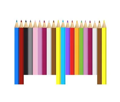 Color pencils barcode upc code Stock Illustration