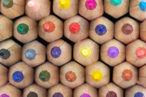 Color pencils bundle Stock Photos