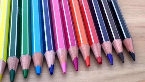 Color pencils Stock Footage 86294080
