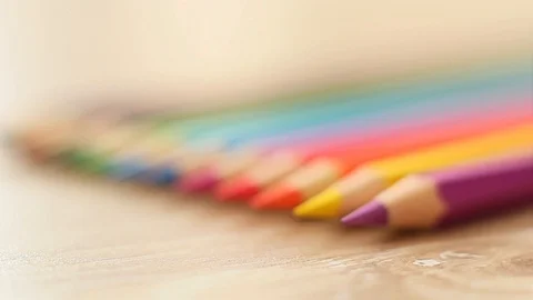Color pencils Video stock 95841845