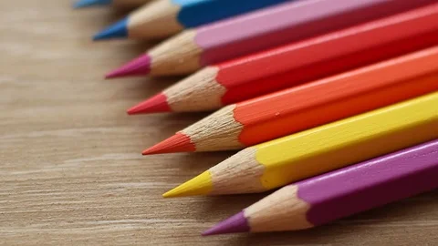 Color Pencils Stock Footage 95841868