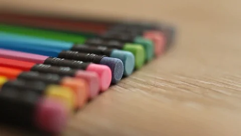 Color pencils Video stock 95841873