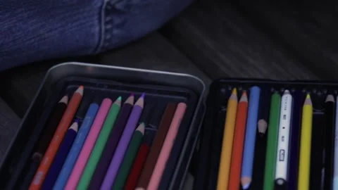 Color Pencils Vídeo Stock 243518700