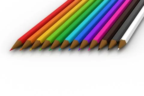 Color pencils Free Stock Illustration