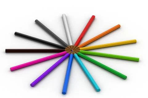 Color pencils Free Stock Illustration