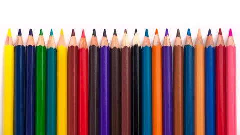 Color pencils isolated on a white background Stock-Fotos