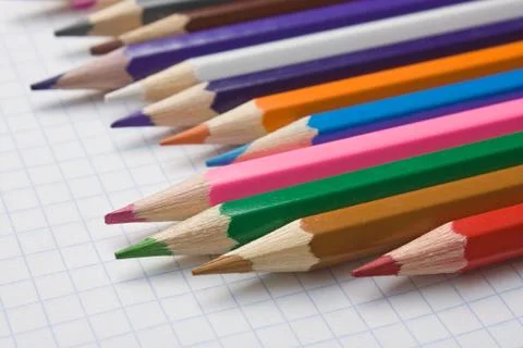 Color pencils Stock Photos