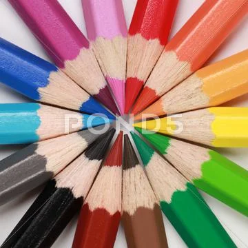 Color pencils Stock Photos