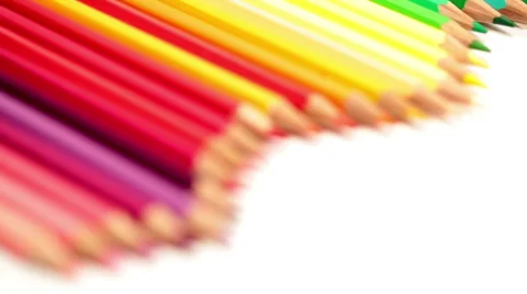 Color pencils, relocation with the small depth of sharpness 動画素材 43009415