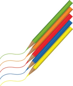 Color pencils vector school icon Stock Illustration