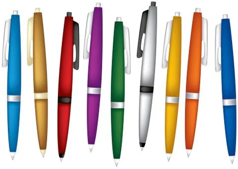 Color pens. set. Stock Illustration